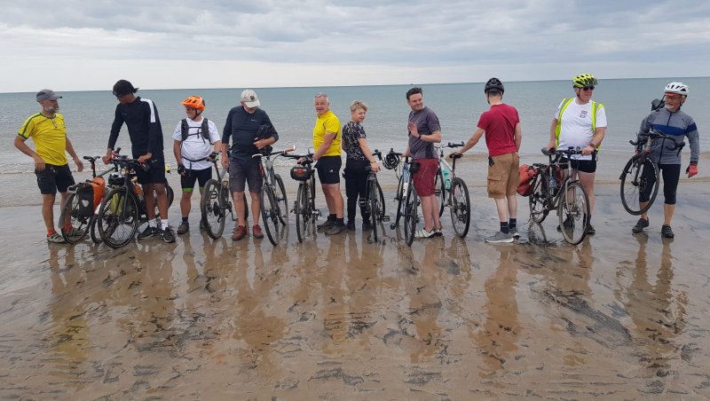 Finishing on Bridlington North beach - We did it!